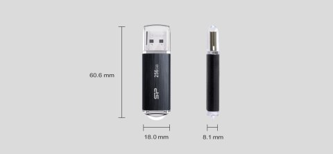 Pendrive Silicon Power Blaze B02 256GB USB 3.1 kolor czarny Silicon Power Pendrive Silicon Power Blaze B02 256GB USB 3.1 kolor czarny Silicon Power