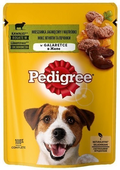 PEDIGREE Jagnięcina i wątróbka w galaretce - mokra karma dla psa - 100 g Pedigree PEDIGREE Jagnięcina i wątróbka w galaretce - mokra karma dla psa - 100 g Pedigree