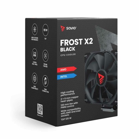 SAVIO CHŁODZENIE CPU FROST BLACK X2 SAVIO SAVIO CHŁODZENIE CPU FROST BLACK X2 SAVIO