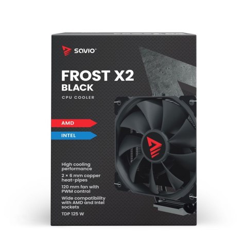 SAVIO CHŁODZENIE CPU FROST BLACK X2 SAVIO SAVIO CHŁODZENIE CPU FROST BLACK X2 SAVIO