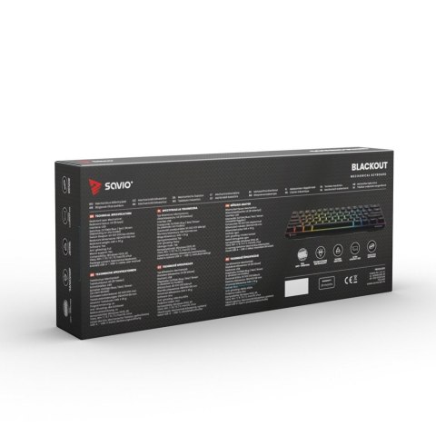 SAVIO KLAWIATURA MECHANICZNA BLUE OUTEMU BLACKOUT SAVIO SAVIO KLAWIATURA MECHANICZNA BLUE OUTEMU BLACKOUT SAVIO