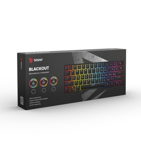 SAVIO KLAWIATURA MECHANICZNA BLUE OUTEMU BLACKOUT SAVIO SAVIO KLAWIATURA MECHANICZNA BLUE OUTEMU BLACKOUT SAVIO