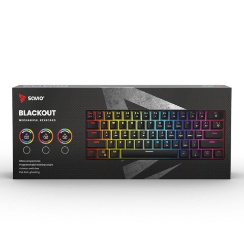 SAVIO KLAWIATURA MECHANICZNA BLUE OUTEMU BLACKOUT SAVIO SAVIO KLAWIATURA MECHANICZNA BLUE OUTEMU BLACKOUT SAVIO