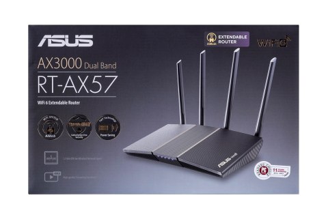 Asus- RT-AX57 router AX3000 Wi-Fi 6 ASUS Asus- RT-AX57 router AX3000 Wi-Fi 6 ASUS