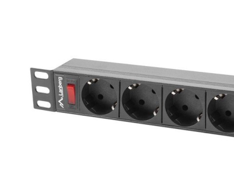 LANBERG LISTWA ZASILAJĄCA RACK 19" PDU 1U, 16A, 9X SHUKO, 3M PDU-09F-0300-BK Lanberg LANBERG LISTWA ZASILAJĄCA RACK 19" PDU 1U, 16A, 9X SHUKO, 3M PDU-09F-0300-BK Lanberg