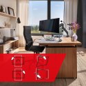 MACLEAN UCHWYT BIURKOWY DO MONITORA LCD 17-57", 27KG, VESA MAX 200X200 PODWÓJNE RAMIĘ MC-968 Maclean
