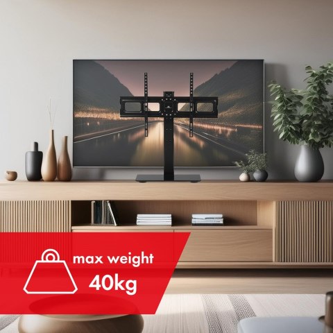 MACLEAN UNIWERSALNY STOJAK DO TV NA SZAFKĘ RTV PODSTAWKA, MAX. 40KG, MAX. VESA 600X400, DLA TV 32-75" MC-386 Maclean MACLEAN UNIWERSALNY STOJAK DO TV NA SZAFKĘ RTV PODSTAWKA, MAX. 40KG, MAX. VESA 600X400, DLA TV 32-75" MC-386 Maclean