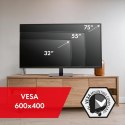MACLEAN UNIWERSALNY STOJAK DO TV NA SZAFKĘ RTV PODSTAWKA, MAX. 40KG, MAX. VESA 600X400, DLA TV 32-75" MC-386 Maclean