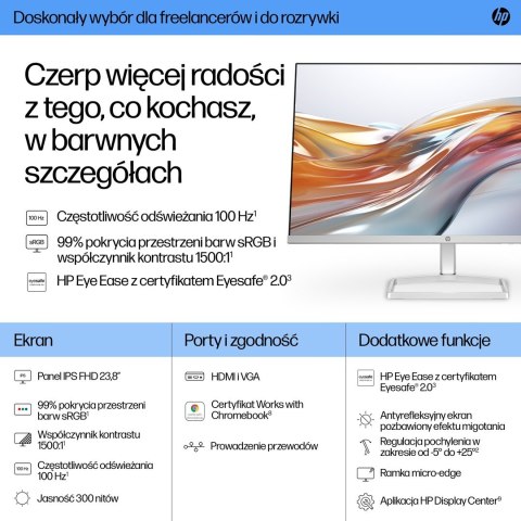 MONITOR HP LED IPS 23,8" 524sw (94C21E9) Hewlett-Packard MONITOR HP LED IPS 23,8" 524sw (94C21E9) Hewlett-Packard