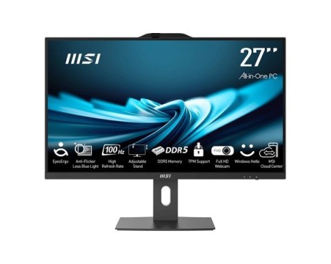 MSI AIO PRO AP272P 1M-845EU Core7-150U 27" IPS LED FHD Non-Touch Anti-Glare 16GB SSD1TB M.2 AX211 WiFi 6E Windows 11 Pro Black MSI MSI AIO PRO AP272P 1M-845EU Core7-150U 27" IPS LED FHD Non-Touch Anti-Glare 16GB SSD1TB M.2 AX211 WiFi 6E Windows 11 Pro Black MSI