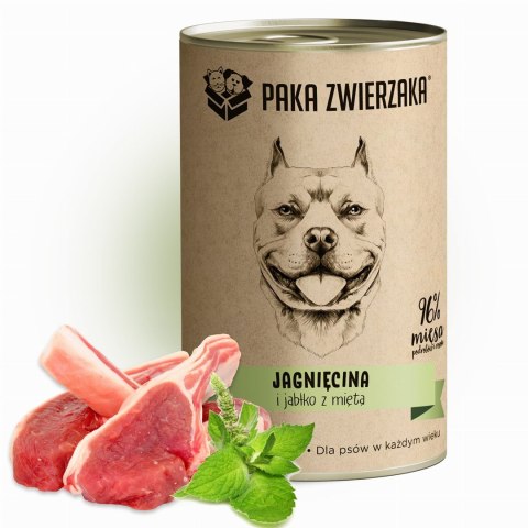 Paka Zwierzaka Jagnięcina i jabłko z miętą 400g PAKA ZWIERZAKA Paka Zwierzaka Jagnięcina i jabłko z miętą 400g PAKA ZWIERZAKA