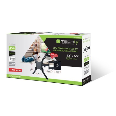 TECHLY UCHWYT ŚCIENNY TV LED/LCD 23-55 CALI 45KG O TECHly TECHLY UCHWYT ŚCIENNY TV LED/LCD 23-55 CALI 45KG O TECHly