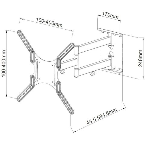 TECHLY UCHWYT ŚCIENNY TV LED/LCD 23-55 CALI 45KG O TECHly TECHLY UCHWYT ŚCIENNY TV LED/LCD 23-55 CALI 45KG O TECHly