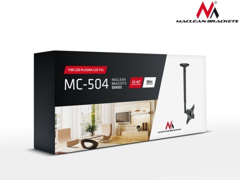 Uchwyt ścienny do telewizora Maclean MC-504S (Obrotowy, sufitowy, Uchylny - 42"; max. 30kg) Maclean Uchwyt ścienny do telewizora Maclean MC-504S (Obrotowy, sufitowy, Uchylny - 42"; max. 30kg) Maclean