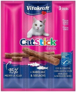 VITAKRAFT Cat Stick Mini - przysmak dla kota smak: dorsz/tuńczyk 3szt./18g Vitakraft