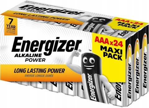 ENERGIZER BATERIE ALKALINE POWER AAA LR03 24 SZTUKI NEW MAXI PACK ENERGIZER ENERGIZER BATERIE ALKALINE POWER AAA LR03 24 SZTUKI NEW MAXI PACK ENERGIZER