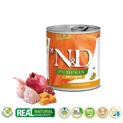 FARMINA N&D Pumpkin Quail & Pumpkin - mokra karma dla psa - 285g Farmina FARMINA N&D Pumpkin Quail & Pumpkin - mokra karma dla psa - 285g Farmina