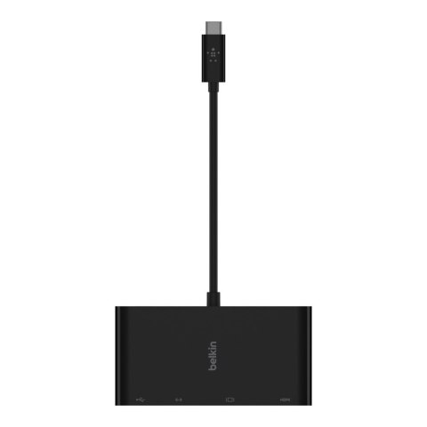 Hub Belkin USB-C Multimedia Adapter 4-in-1 Core Hub 1x4k HDMI/1xVGA/1xUSB-A/1xRJ45 Gigabit Black Belkin Hub Belkin USB-C Multimedia Adapter 4-in-1 Core Hub 1x4k HDMI/1xVGA/1xUSB-A/1xRJ45 Gigabit Black Belkin
