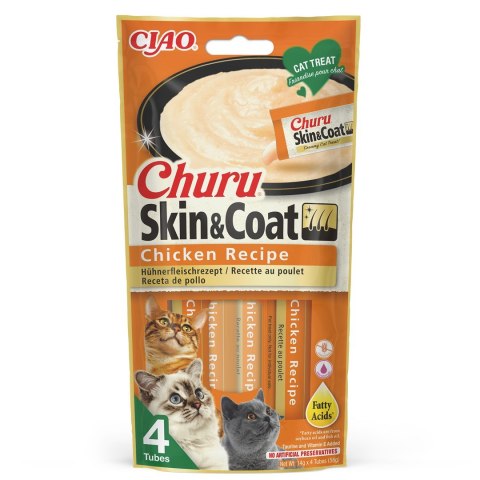 INABA Churu Skin&Coat Kurczak - przysmak dla kota - 4x14 g INABA INABA Churu Skin&Coat Kurczak - przysmak dla kota - 4x14 g INABA