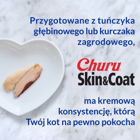 INABA Churu Skin&Coat Kurczak - przysmak dla kota - 4x14 g INABA INABA Churu Skin&Coat Kurczak - przysmak dla kota - 4x14 g INABA