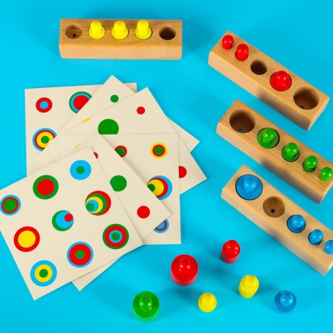 Odważniki cylindry drewniane gra układanka montessori kolorowe Kik Sp. z o. o. Sp. k. Odważniki cylindry drewniane gra układanka montessori kolorowe Kik Sp. z o. o. Sp. k.