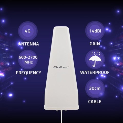 QOLTEC ANTENA 4G LTE DUAL | 14DBI | DOOKÓLNA | ZEWNĘTRZNA Qoltec QOLTEC ANTENA 4G LTE DUAL | 14DBI | DOOKÓLNA | ZEWNĘTRZNA Qoltec