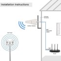 QOLTEC ANTENA 4G LTE DUAL | 14DBI | DOOKÓLNA | ZEWNĘTRZNA Qoltec