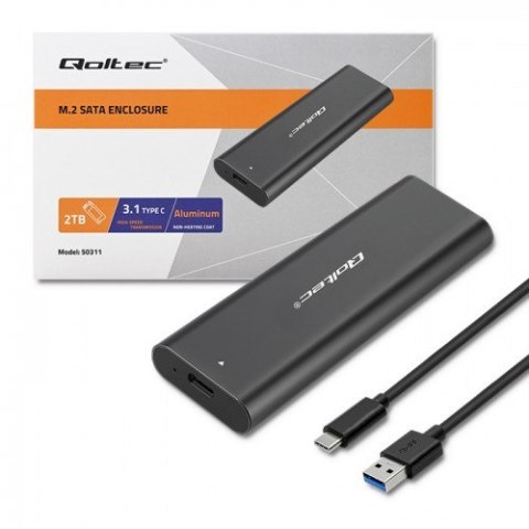 QOLTEC OBUDOWA DO DYSKÓW KIESZEŃ M.2 SATA SSD | NVME | USB TYP C Qoltec QOLTEC OBUDOWA DO DYSKÓW KIESZEŃ M.2 SATA SSD | NVME | USB TYP C Qoltec