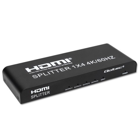 QOLTEC ROZDZIELACZ SPLITTER 4XHDMI 4KX2K | 6GB/S | 60HZ Qoltec QOLTEC ROZDZIELACZ SPLITTER 4XHDMI 4KX2K | 6GB/S | 60HZ Qoltec