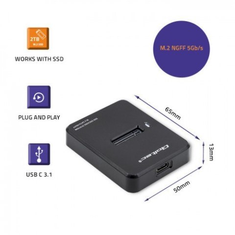 QOLTEC STACJA DOKUJĄCA DYSKÓW SSD M.2 SATA | NGFF | USB 3.1 Qoltec QOLTEC STACJA DOKUJĄCA DYSKÓW SSD M.2 SATA | NGFF | USB 3.1 Qoltec