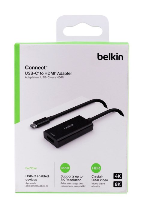 Adapter Belkin Connect USB-C to HDMI 2.1 Adapter (8K, 4K, HDR compatible) Belkin Adapter Belkin Connect USB-C to HDMI 2.1 Adapter (8K, 4K, HDR compatible) Belkin
