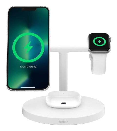 BELKIN BOOSTCHARGE PRO 3IN1 MAGSAFE 15W QI2,BIAŁA Belkin BELKIN BOOSTCHARGE PRO 3IN1 MAGSAFE 15W QI2,BIAŁA Belkin