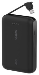 BELKIN POWERBANK 10 000 MAH, 20W, WBUDOWANY KABEL USB-C, BLACK Belkin