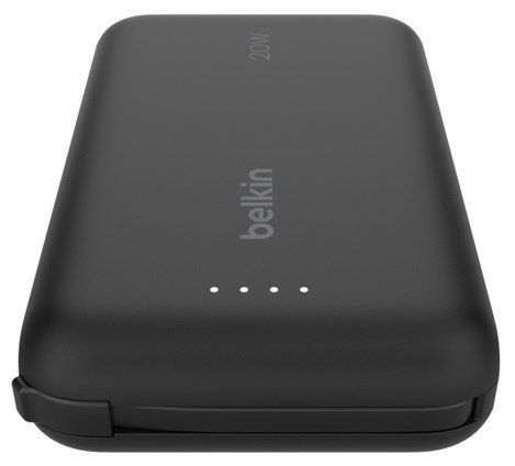 BELKIN POWERBANK 10 000 MAH, 20W, WBUDOWANY KABEL USB-C, BLACK Belkin BELKIN POWERBANK 10 000 MAH, 20W, WBUDOWANY KABEL USB-C, BLACK Belkin