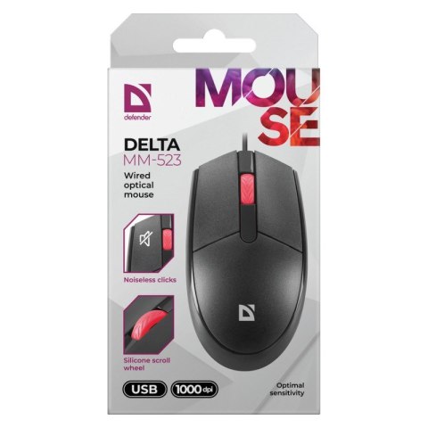DEFENDER MYSZ DELTA MM-523 CZARNA OPTICAL Defender DEFENDER MYSZ DELTA MM-523 CZARNA OPTICAL Defender
