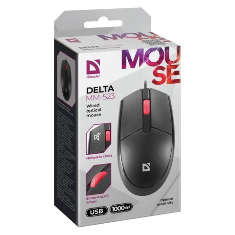 DEFENDER MYSZ DELTA MM-523 CZARNA OPTICAL Defender DEFENDER MYSZ DELTA MM-523 CZARNA OPTICAL Defender