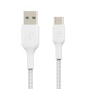 Kabel Belkin BoostCharge Braided USB-C to USB-A Cable 3m oplot White Belkin