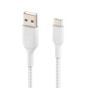 Kabel Belkin BoostCharge Braided USB-C to USB-A Cable 3m oplot White Belkin