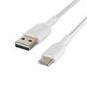 Kabel Belkin BoostCharge Braided USB-C to USB-A Cable 3m oplot White Belkin