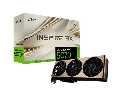 Karta graf. MSI RTX 5070 Ti 16G INSPIRE 3X OC MSI Karta graf. MSI RTX 5070 Ti 16G INSPIRE 3X OC MSI