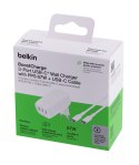 Ładowarka Belkin BoostCharge 3 Port USB-C PD 3.1 PPS Wall Charger 67W + USB-C to USB-C Cable 2m White Belkin
