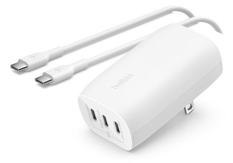 Ładowarka Belkin BoostCharge 3 Port USB-C PD 3.1 PPS Wall Charger 67W White Belkin Ładowarka Belkin BoostCharge 3 Port USB-C PD 3.1 PPS Wall Charger 67W White Belkin