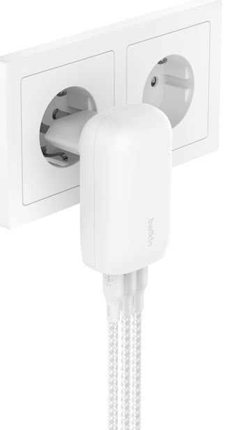 Ładowarka Belkin BoostCharge 3 Port USB-C PD 3.1 PPS Wall Charger 67W White Belkin Ładowarka Belkin BoostCharge 3 Port USB-C PD 3.1 PPS Wall Charger 67W White Belkin