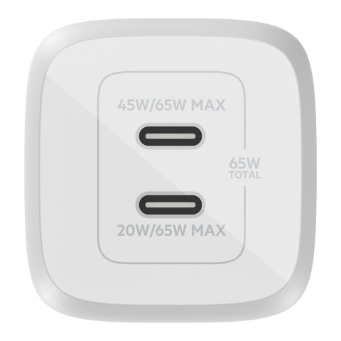 Ładowarka Belkin BoostCharge Pro Dual USB-C PD 3.0 PPS GaN Wall Charger 65W White Belkin Ładowarka Belkin BoostCharge Pro Dual USB-C PD 3.0 PPS GaN Wall Charger 65W White Belkin