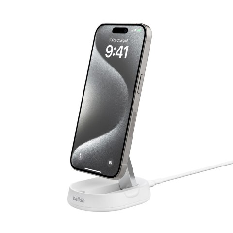 Ładowarka bezprzewodowa Belkin BoostCharge Pro Convertible Magnetic Wireless Charging Stand with Qi2 15W White Belkin Ładowarka bezprzewodowa Belkin BoostCharge Pro Convertible Magnetic Wireless Charging Stand with Qi2 15W White Belkin