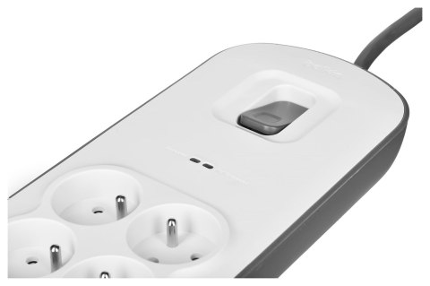Listwa zasilająca Belkin Power Surge 6-PORT + 2xUSB-A 2.4A 650J 2m Grey/White Belkin Listwa zasilająca Belkin Power Surge 6-PORT + 2xUSB-A 2.4A 650J 2m Grey/White Belkin