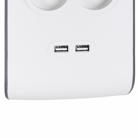 Listwa zasilająca Belkin Power Surge 8-PORT + 2xUSB-A 18W 900J 2m Grey/White Belkin Listwa zasilająca Belkin Power Surge 8-PORT + 2xUSB-A 18W 900J 2m Grey/White Belkin