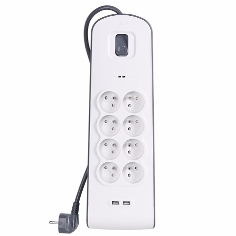 Listwa zasilająca Belkin Power Surge 8-PORT + 2xUSB-A 18W 900J 2m Grey/White Belkin Listwa zasilająca Belkin Power Surge 8-PORT + 2xUSB-A 18W 900J 2m Grey/White Belkin