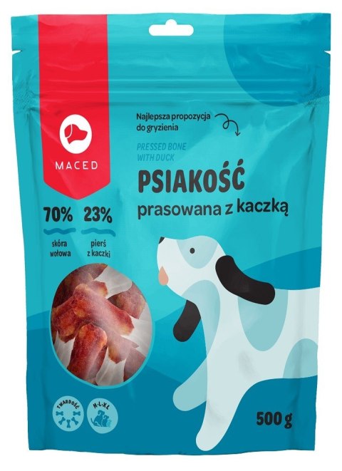 MACED Kość prasowana biała z kaczką 500g MACED MACED Kość prasowana biała z kaczką 500g MACED