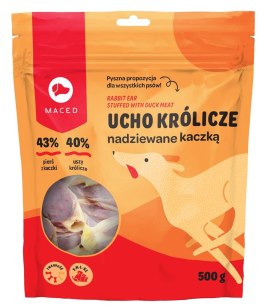 MACED Ucho królicze z kaczką - gryzak dla psa - 500 g MACED